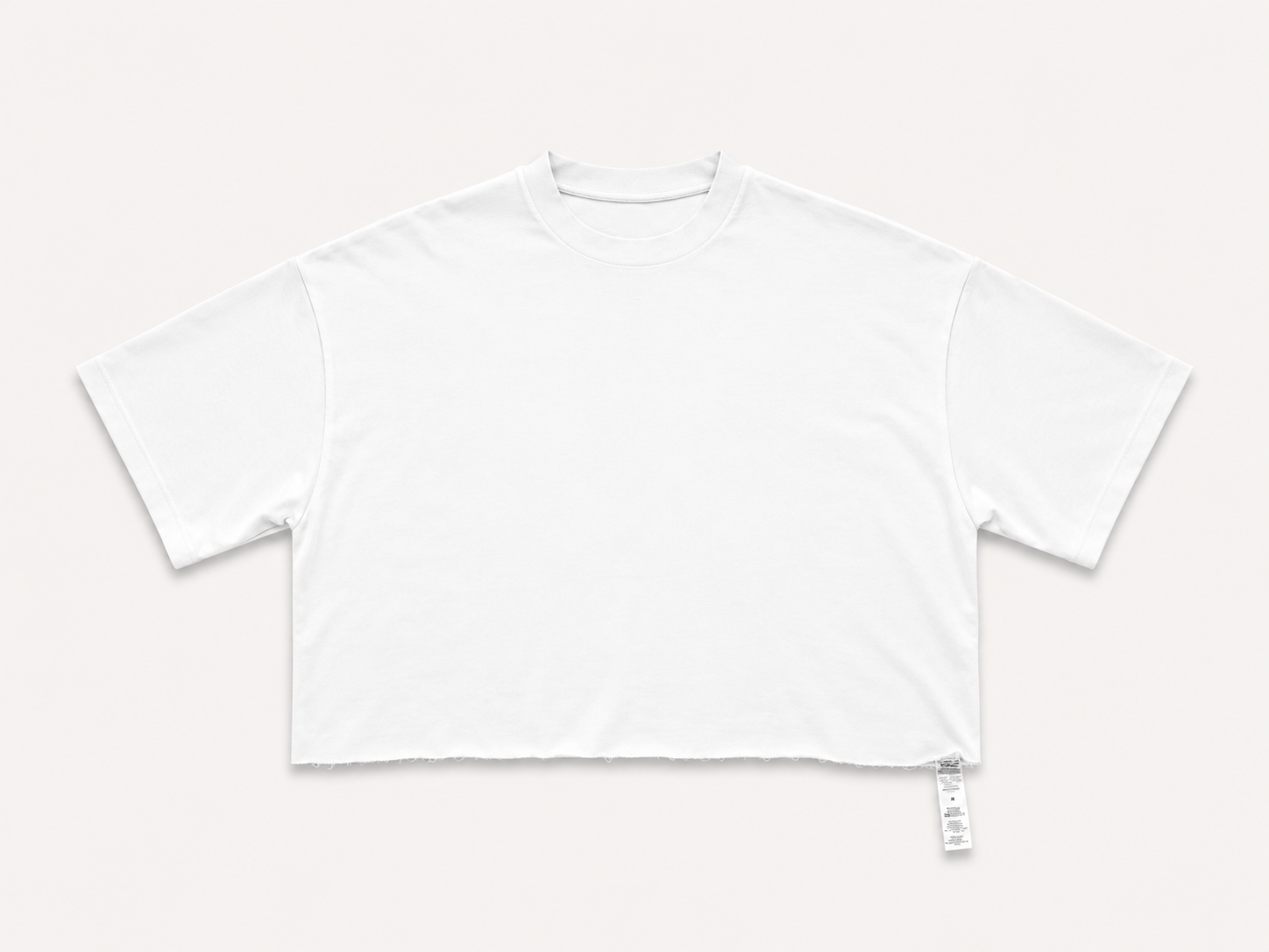 NO ONE CARES BOXY CROPPED TEE
