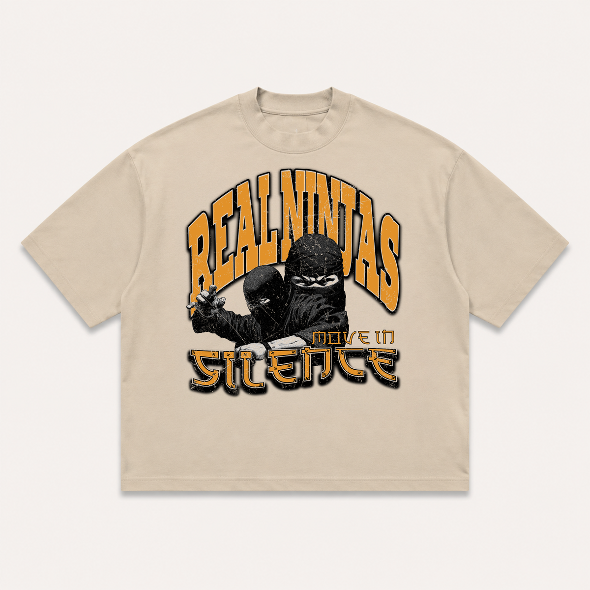 CiggsbyRoku Real Ninjas Tee - Oversized 300 GSM Graphic T-Shirt